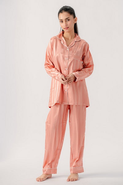 Nightwear TPink Shadow Stripe Pajama Set