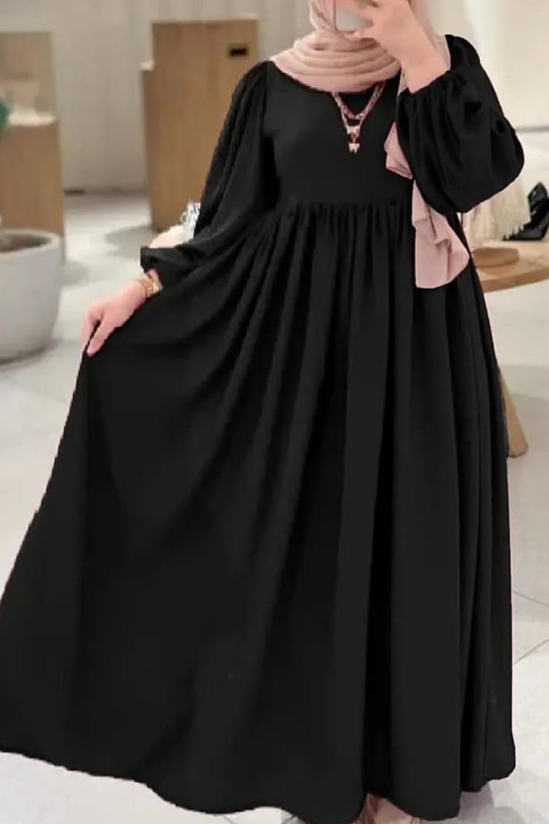 Berry Abaya With Stoller In Jet Black Color